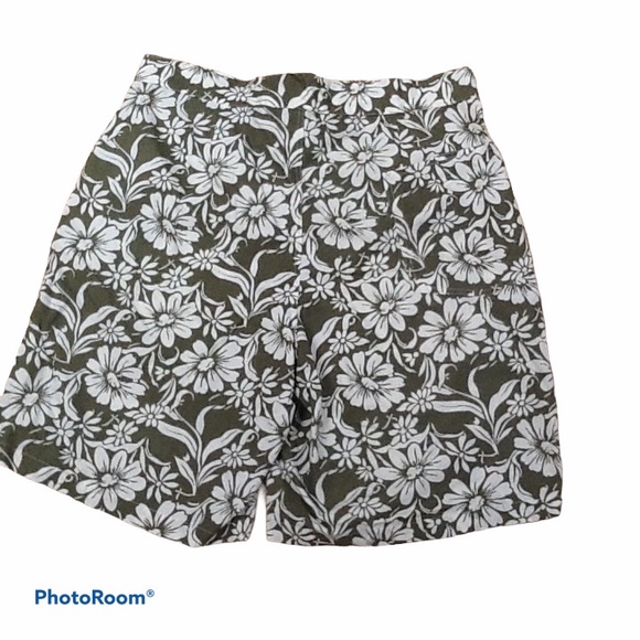 Tommy Jeans Hawaiian Green Swim Trunks Sz L - Picture 1 of 8